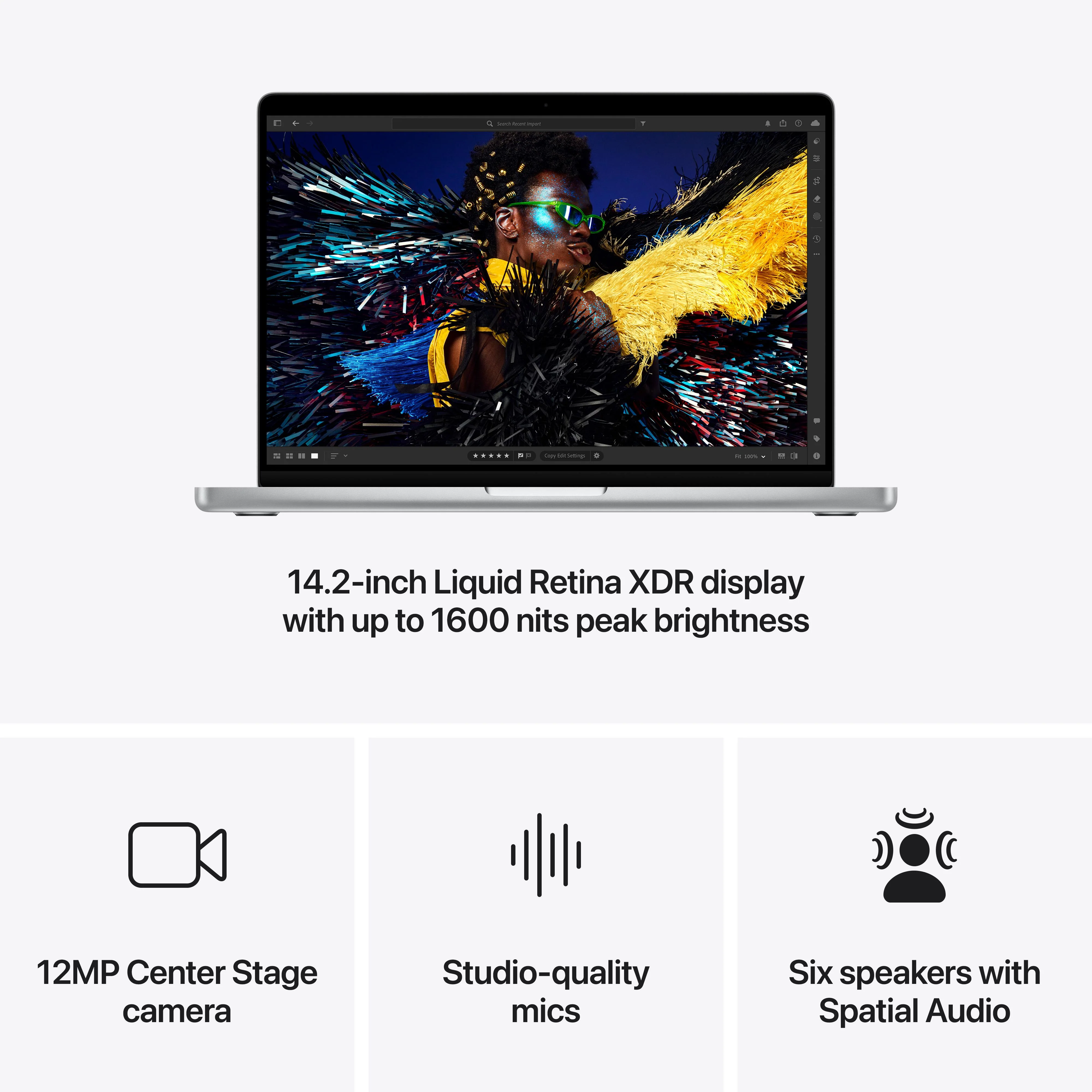 14-inch MacBook Pro: Apple M4 chip with 10-core CPU and 10-core GPU, 512GB SSD - Silver - Image 6