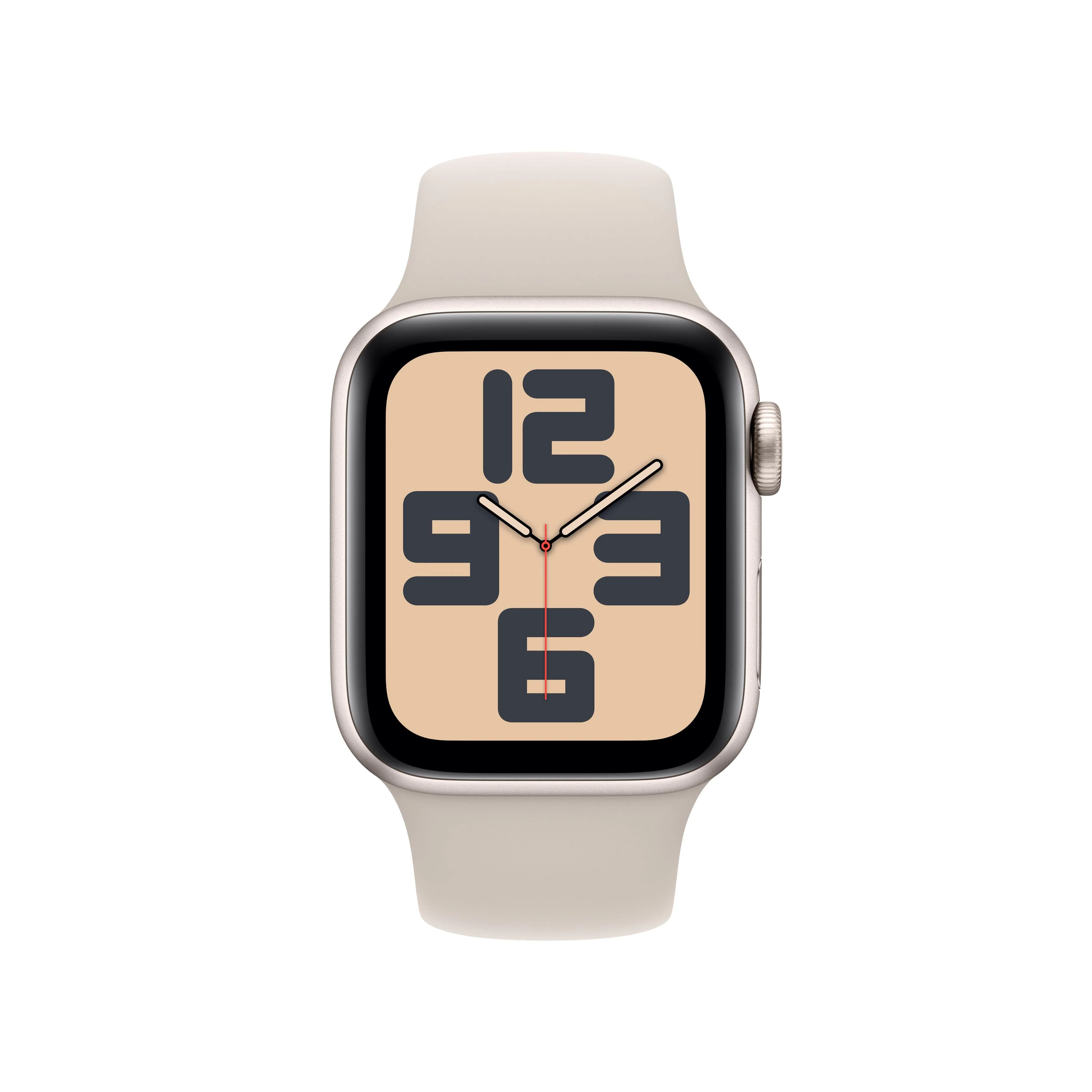 Apple Watch SE GPS 40mm Starlight Aluminium Case with Starlight Sport Band - M/L - Image 2