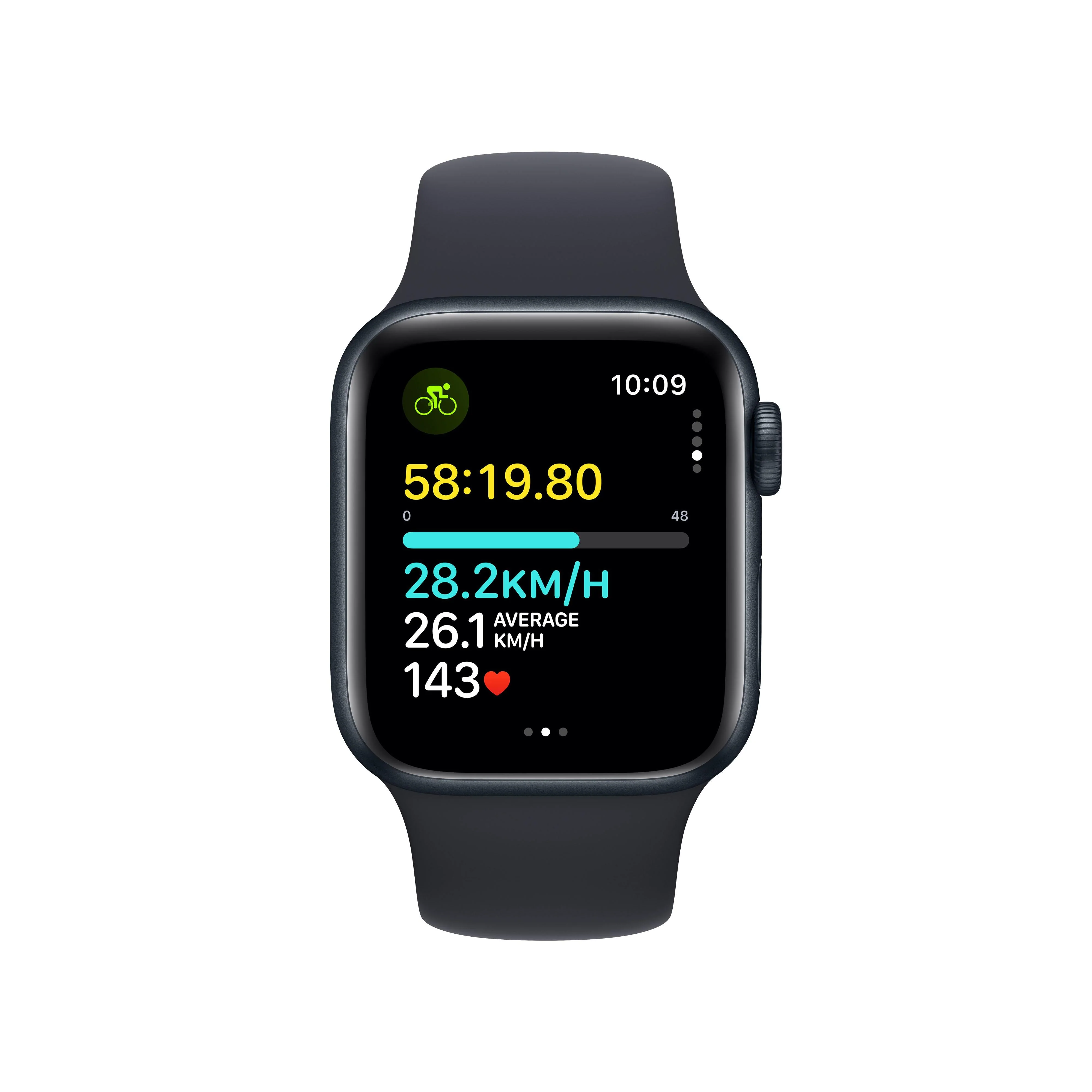 Apple Watch SE GPS + Cellular 40mm Midnight Aluminium Case with Midnight Sport Band - M/L - Image 6