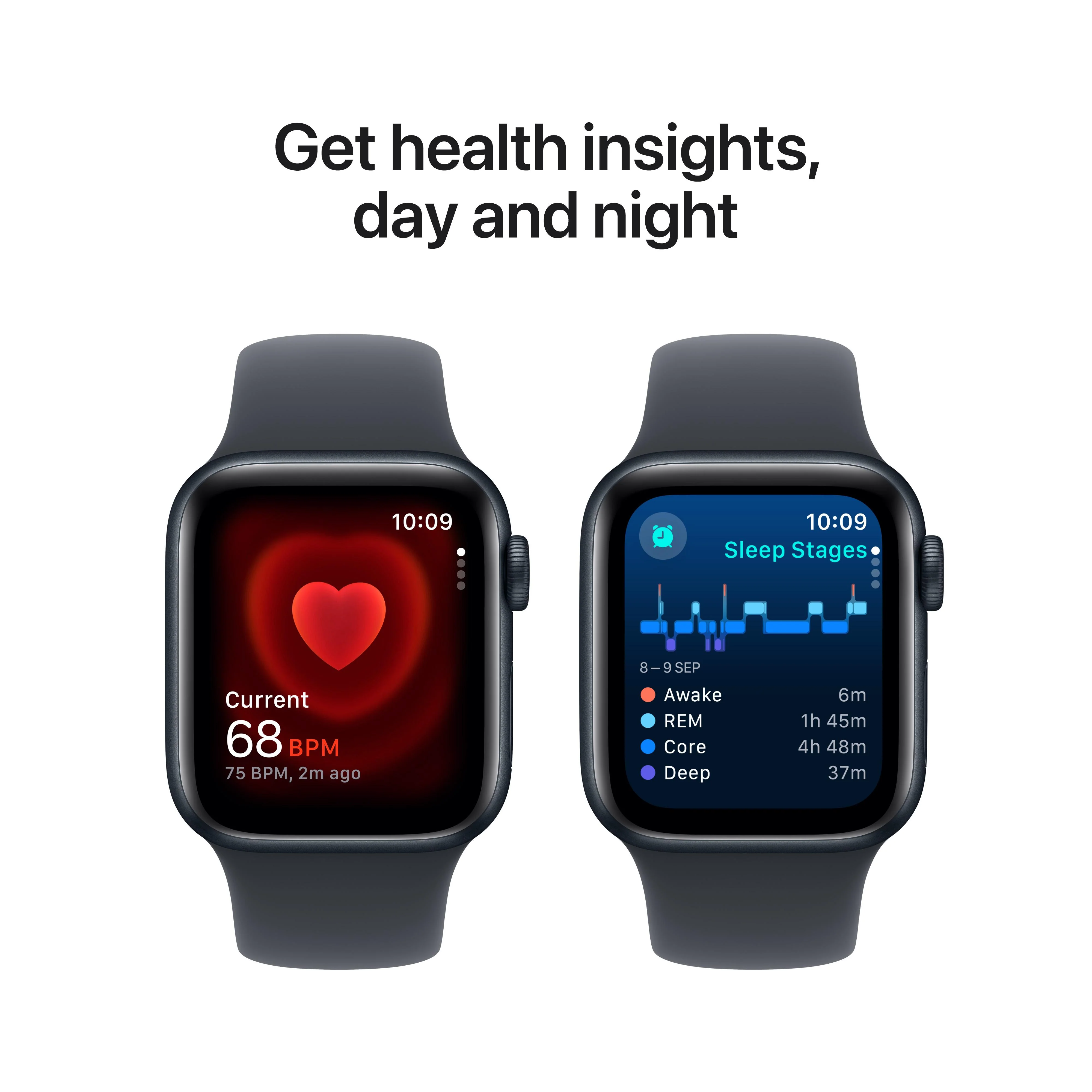 Apple Watch SE GPS 40mm Midnight Aluminium Case with Midnight Sport Band - S/M - Image 5