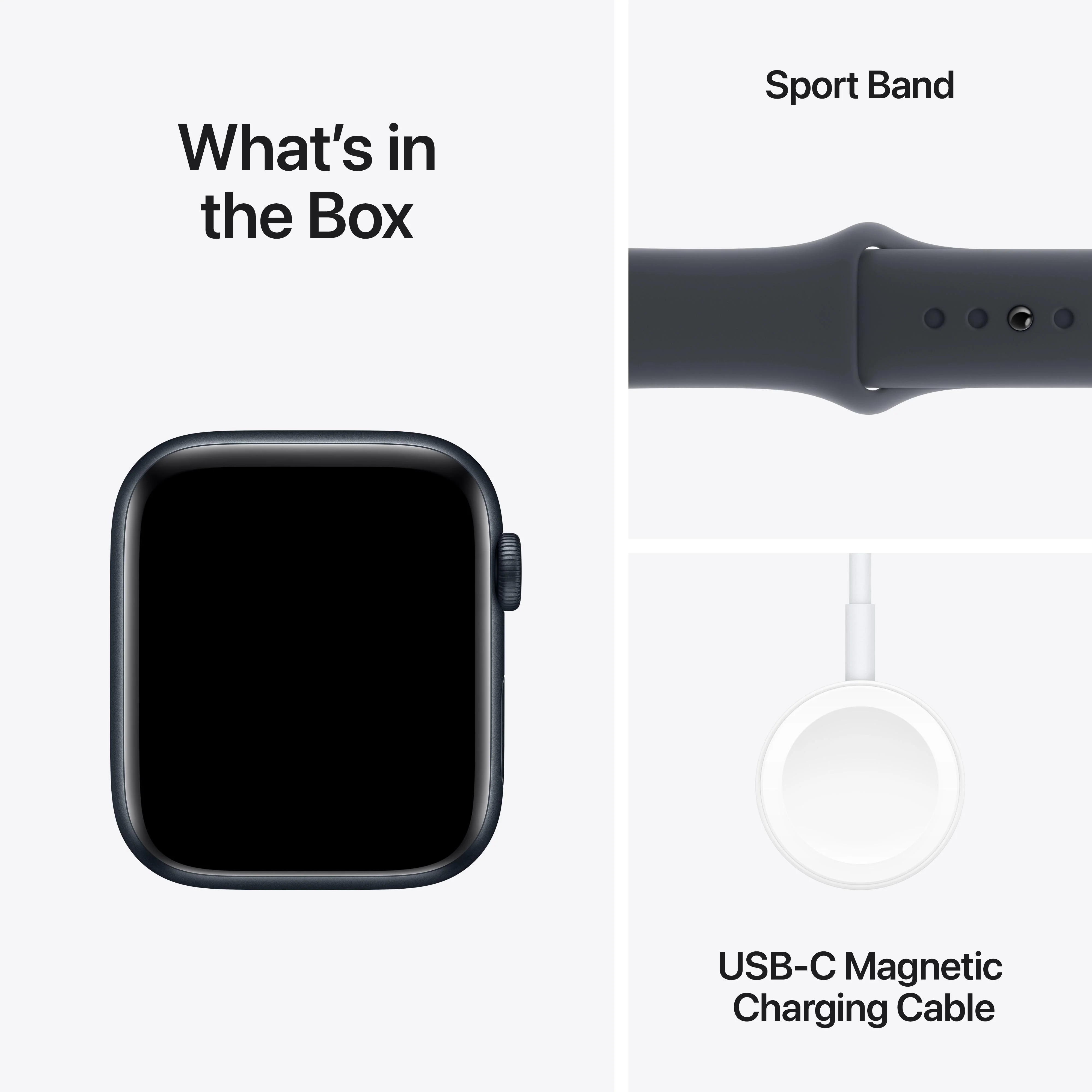 Apple Watch SE GPS 44mm Midnight Aluminium Case with Midnight Sport Band - M/L - Image 7