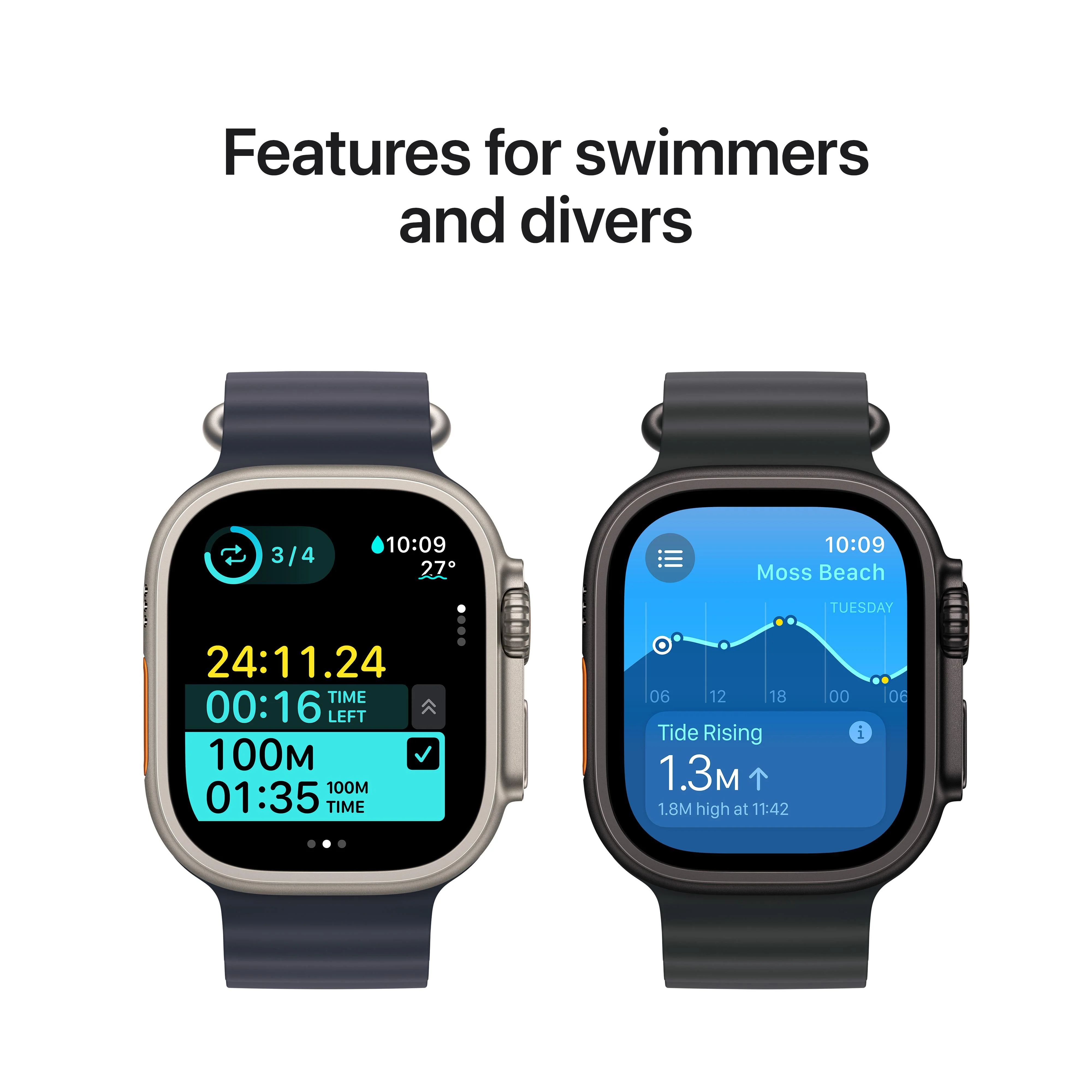 Apple Watch Ultra 2 GPS + Cellular 49mm Natural Titanium Case with Blue Trail Loop - M/L - Image 5