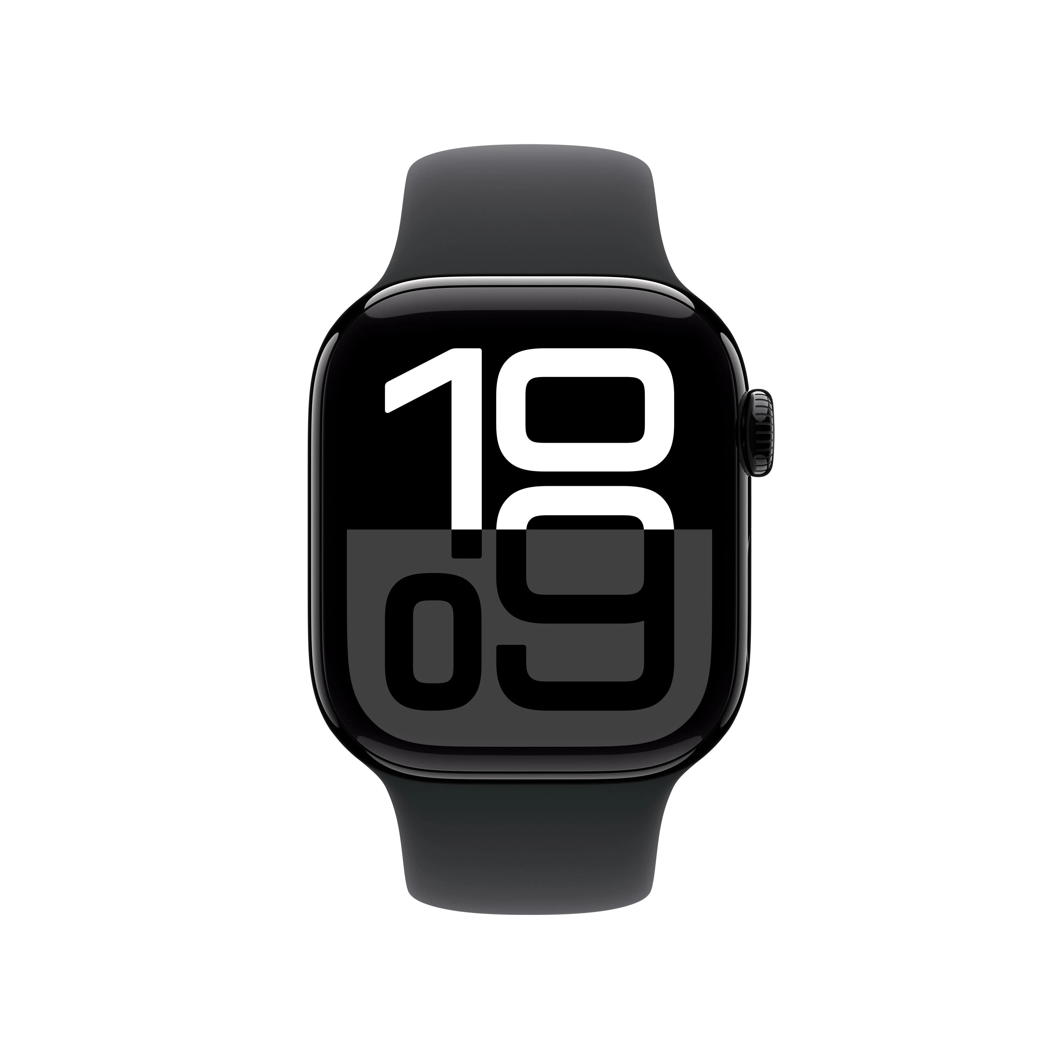 Apple Watch Series 10 GPS + Cellular 42mm Jet Black Aluminium Case with Black Sport Band - M/L - Image 2