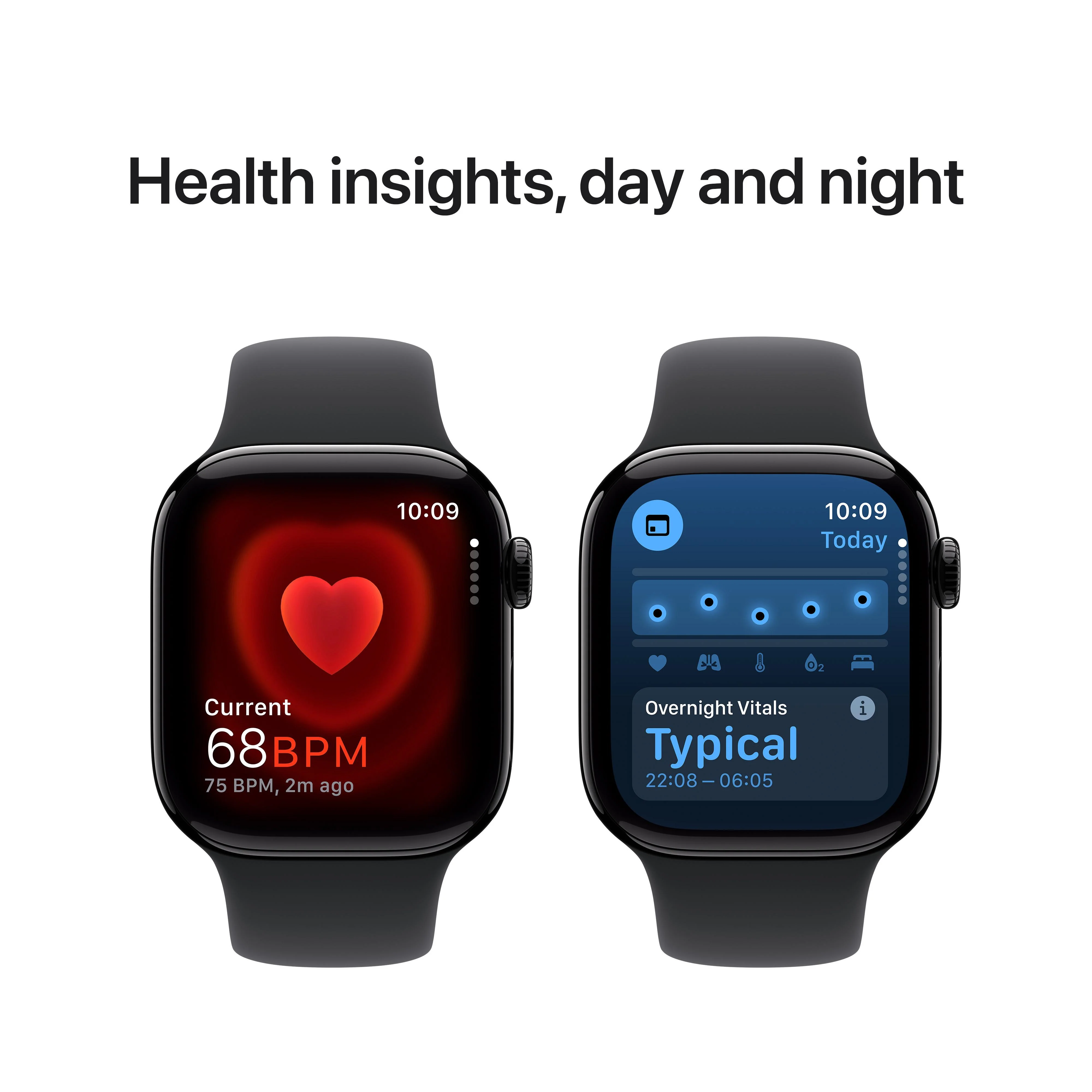 Apple Watch Series 10 GPS + Cellular 42mm Jet Black Aluminium Case with Black Sport Band - M/L - Image 5