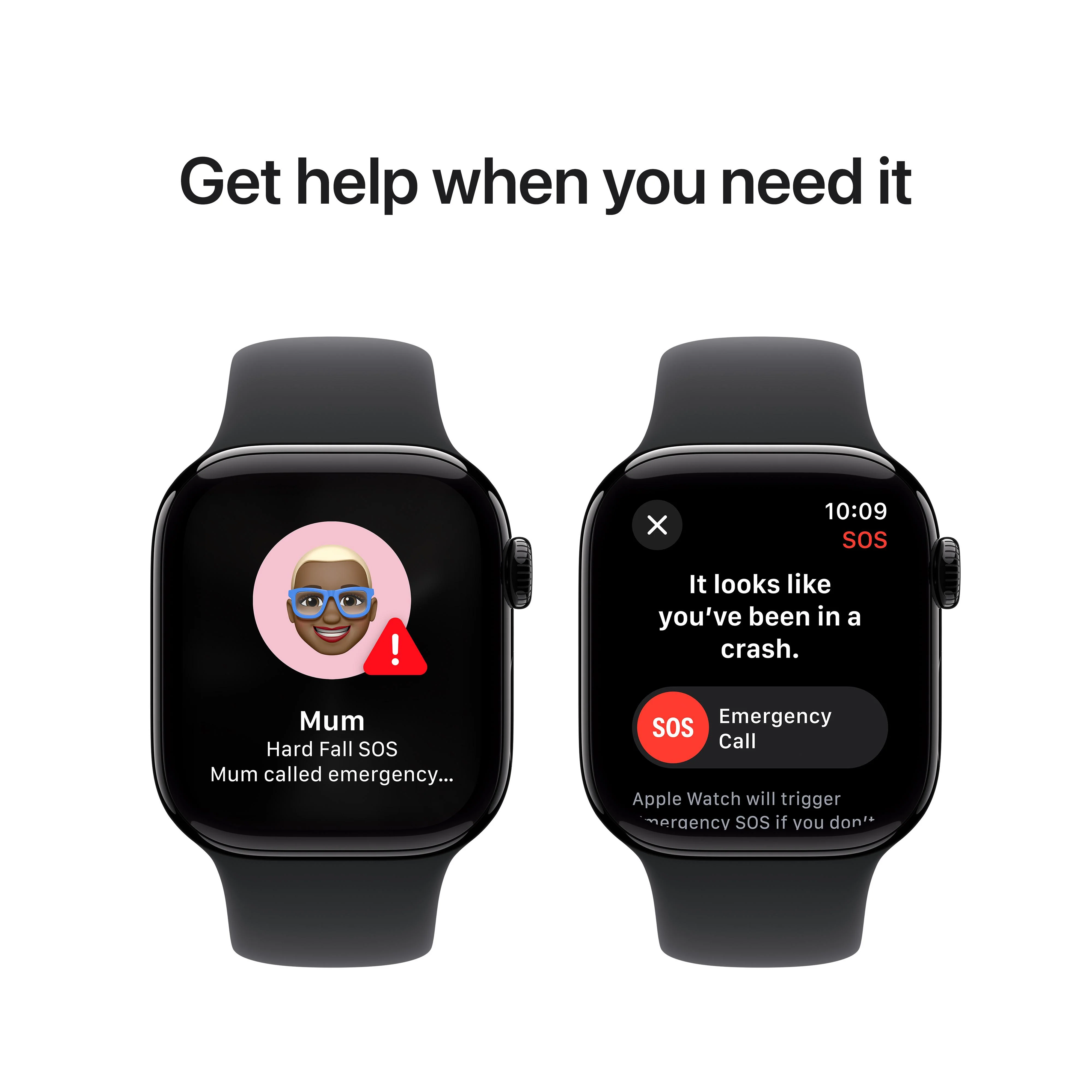 Apple Watch Series 10 GPS + Cellular 42mm Jet Black Aluminium Case with Black Sport Band - M/L - Image 6