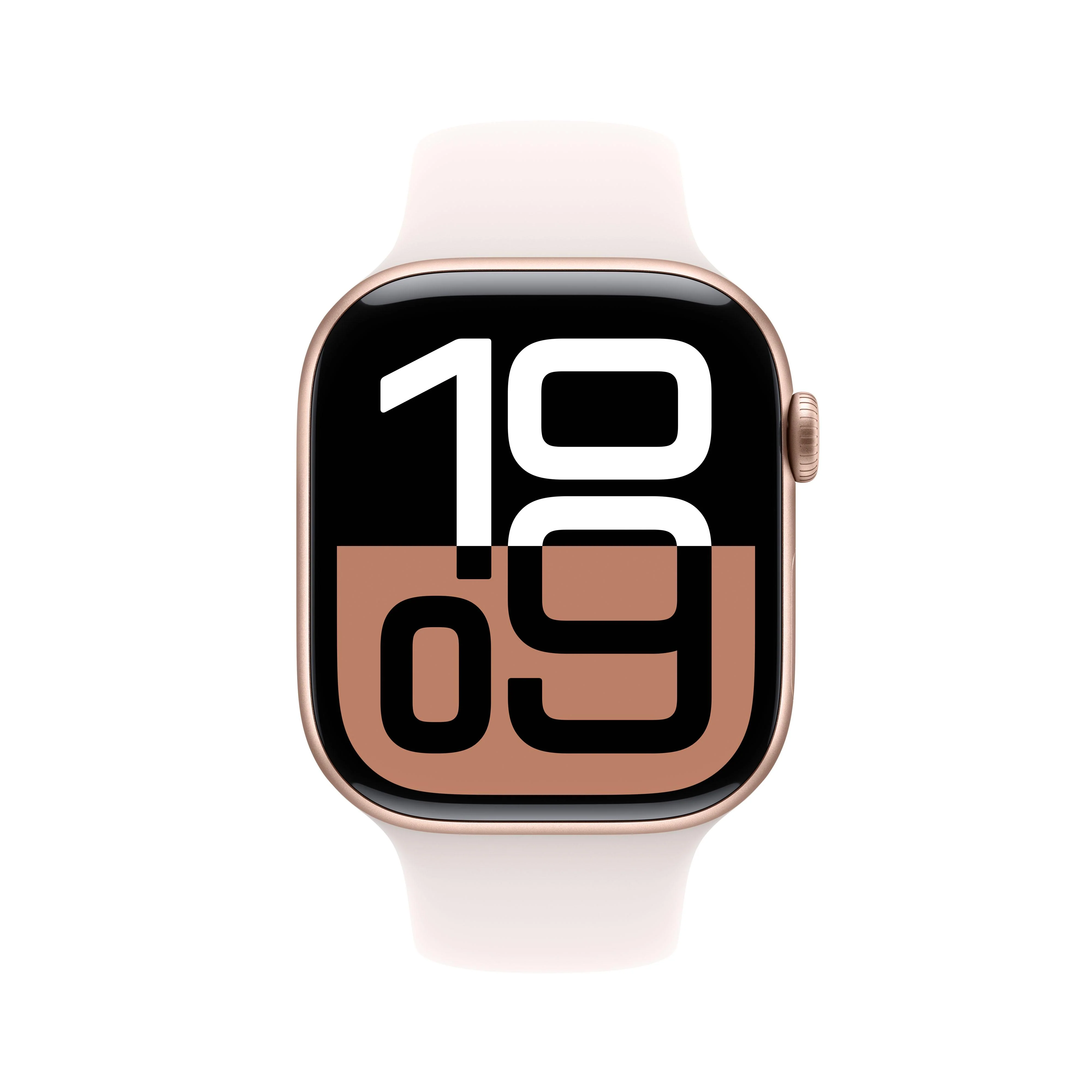 Apple Watch Series 10 GPS + Cellular 46mm Rose Gold Aluminium Case with Light Blush Sport Band - M/L - Image 2