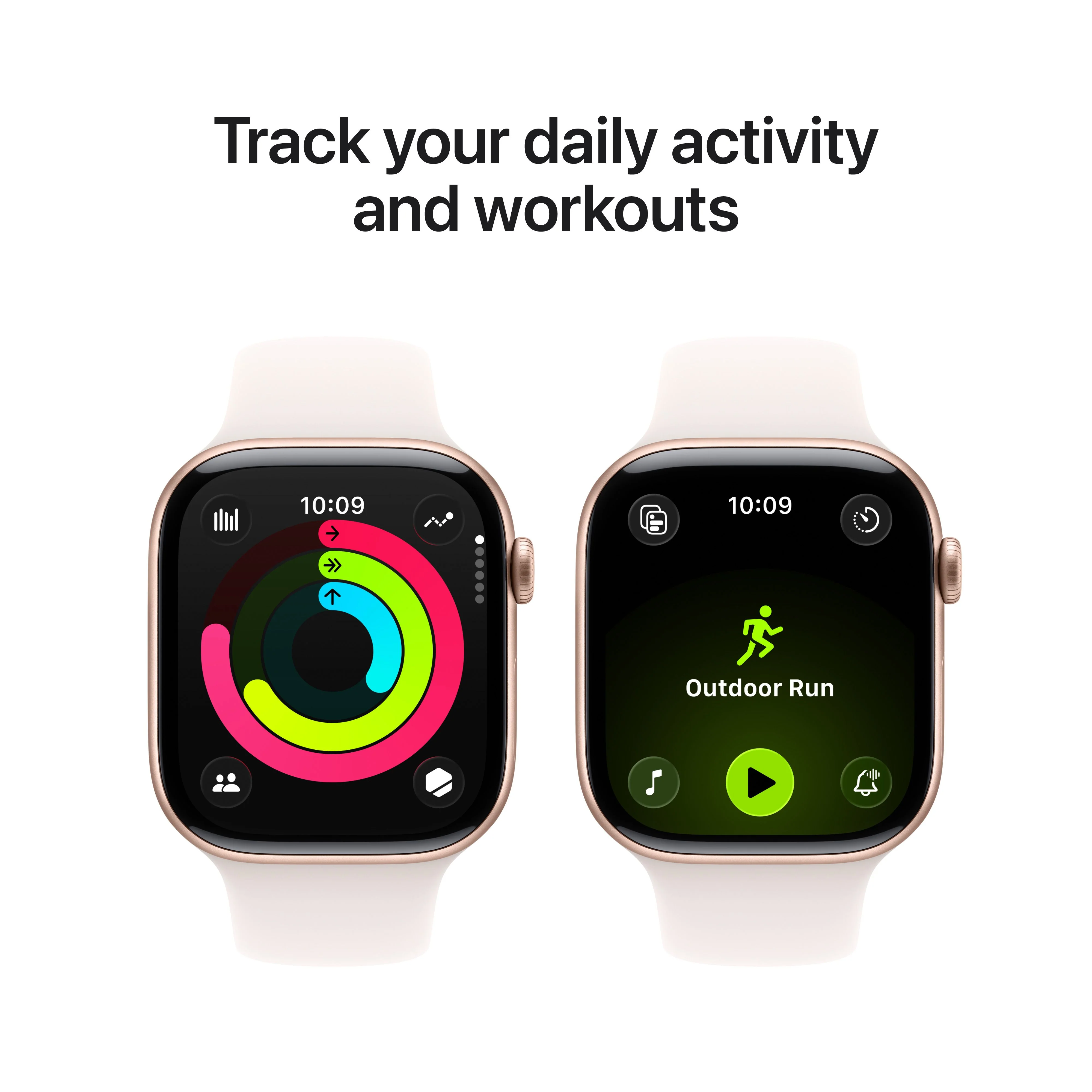 Apple Watch Series 11 GPS + Cellular 46mm Rose Gold Aluminium Case with Light Blush Sport Band - M/L - Image 4