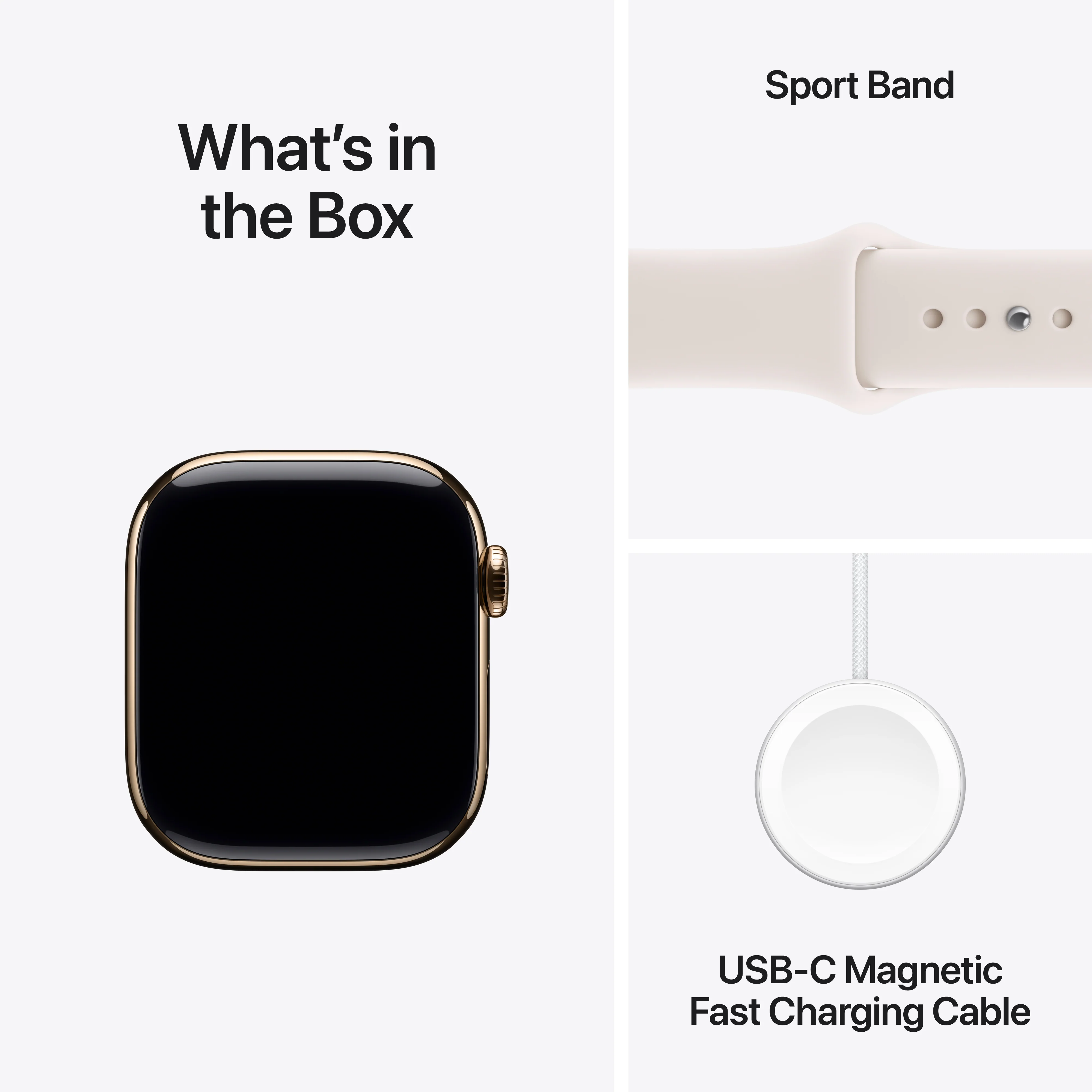 Apple Watch Series 11 GPS + Cellular 46mm Gold Titanium Case with Light Blush Sport Band - M/L - Image 8