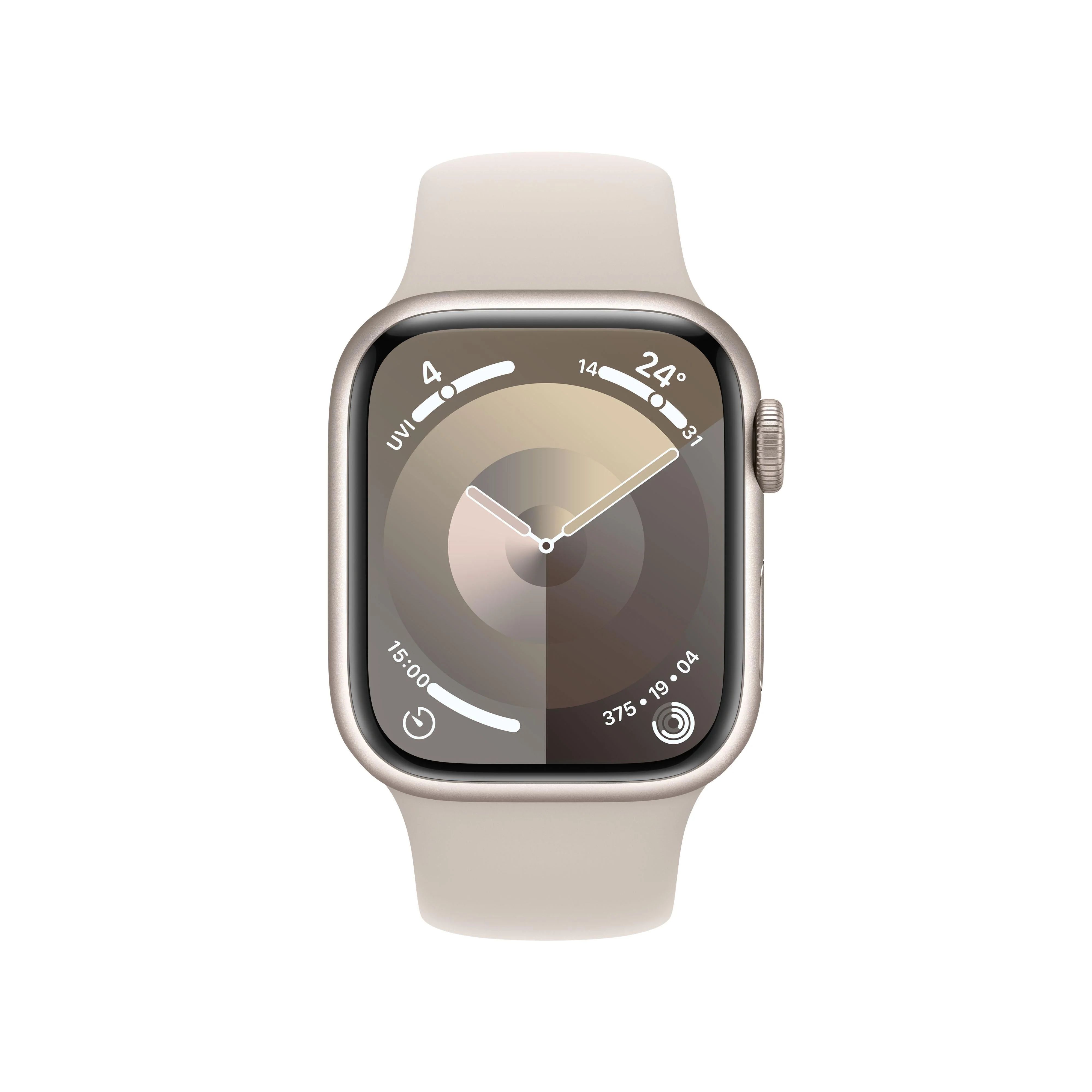 Apple Watch Series 9 GPS + Cellular 41mm Starlight Aluminium Case with Starlight Sport Band - S/M - Image 2
