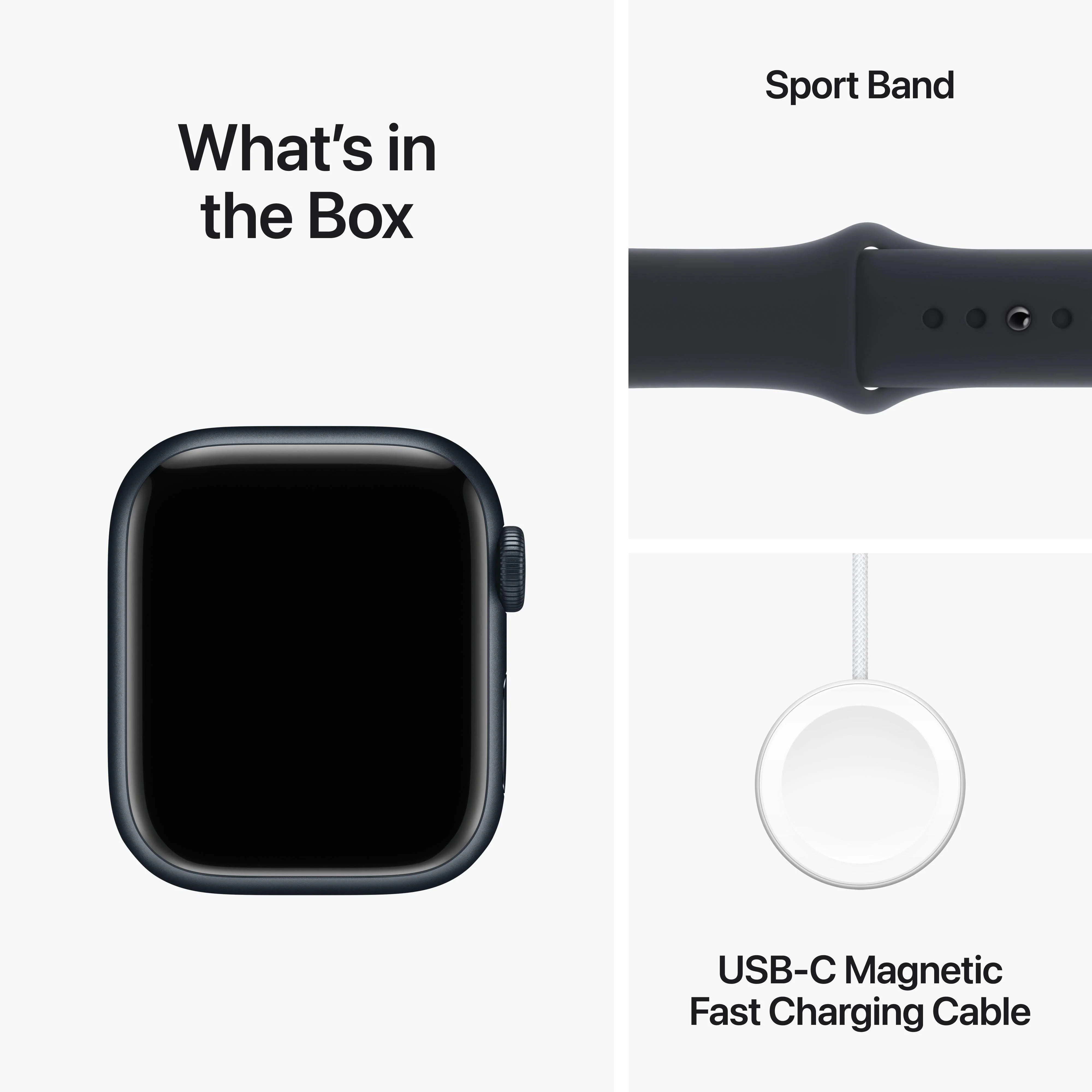 Apple Watch Series 9 GPS + Cellular 41mm Midnight Aluminium Case with Midnight Sport Band - S/M - Image 10