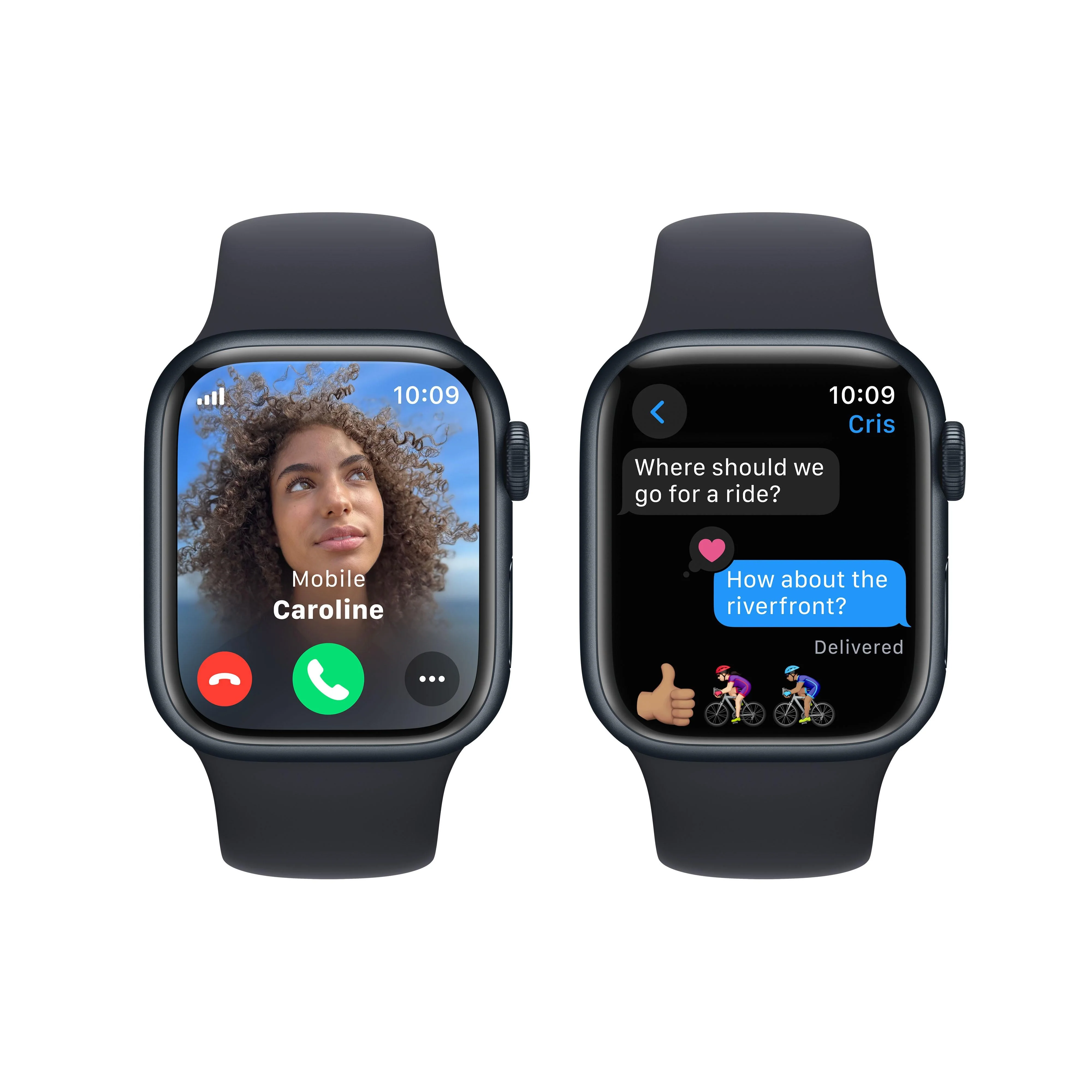 Apple Watch Series 9 GPS + Cellular 41mm Midnight Aluminium Case with Midnight Sport Band - S/M - Image 6