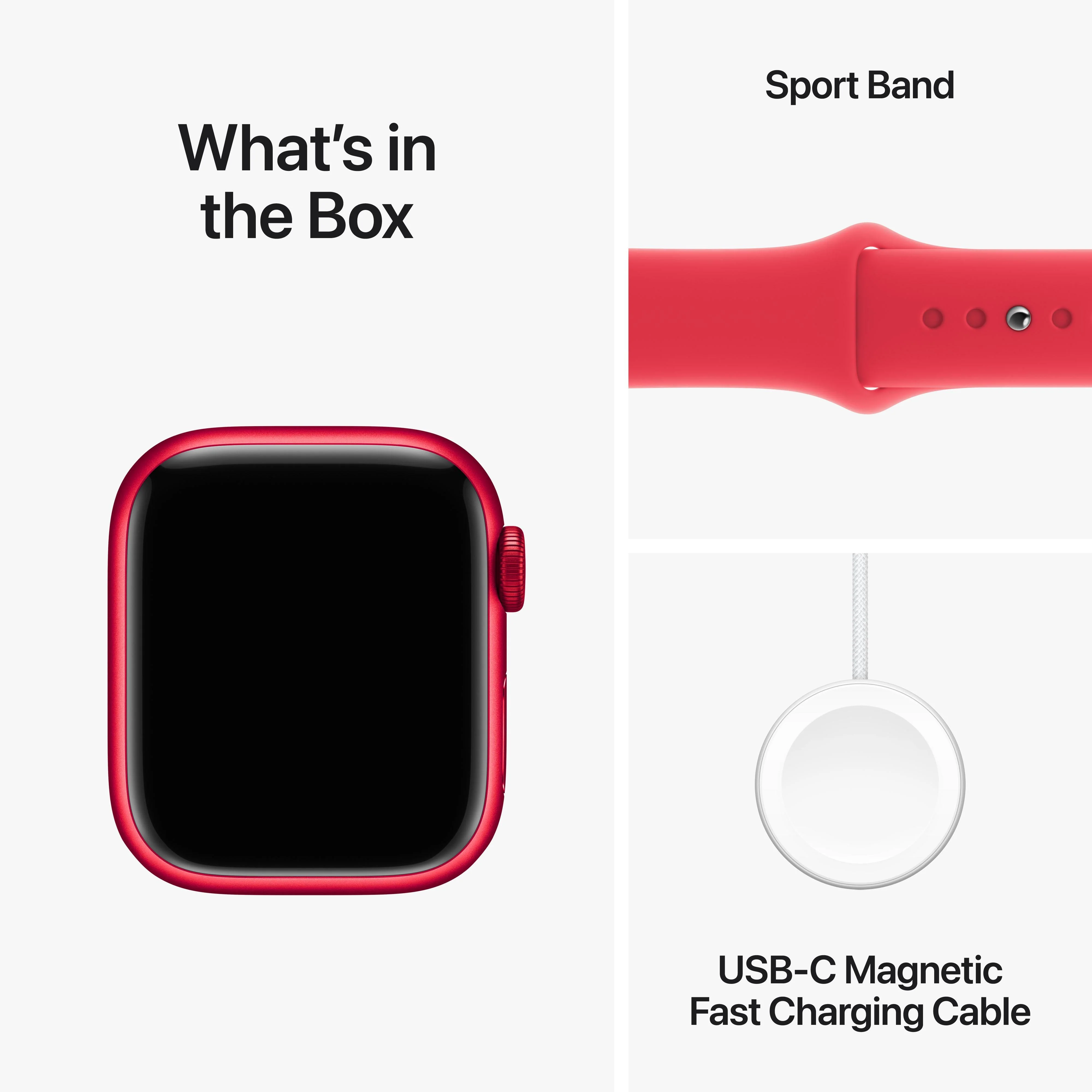 Apple Watch Series 9 GPS + Cellular 41mm (PRODUCT)RED Aluminium Case with (PRODUCT)RED Sport Band - S/M - Image 10