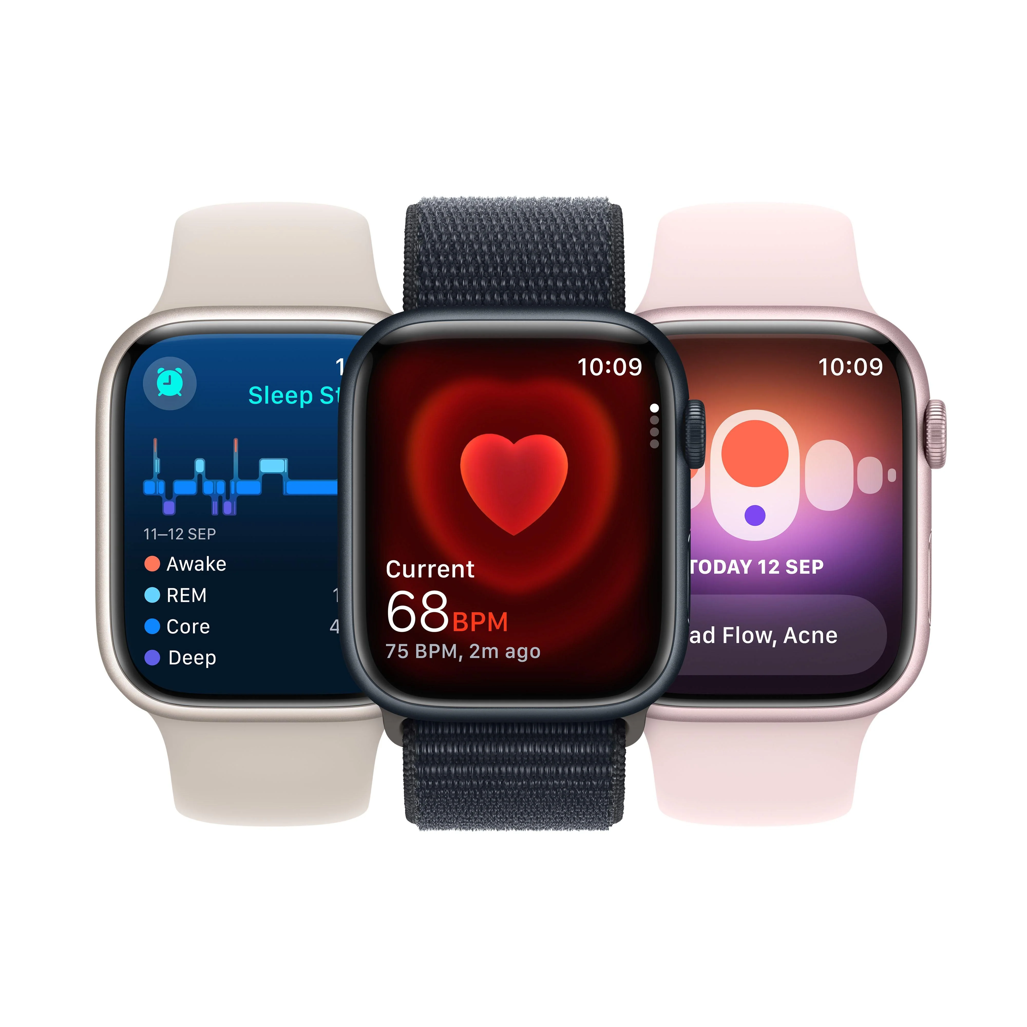 Apple Watch Series 9 GPS + Cellular 41mm Midnight Aluminium Case with Midnight Sport Loop - Image 7