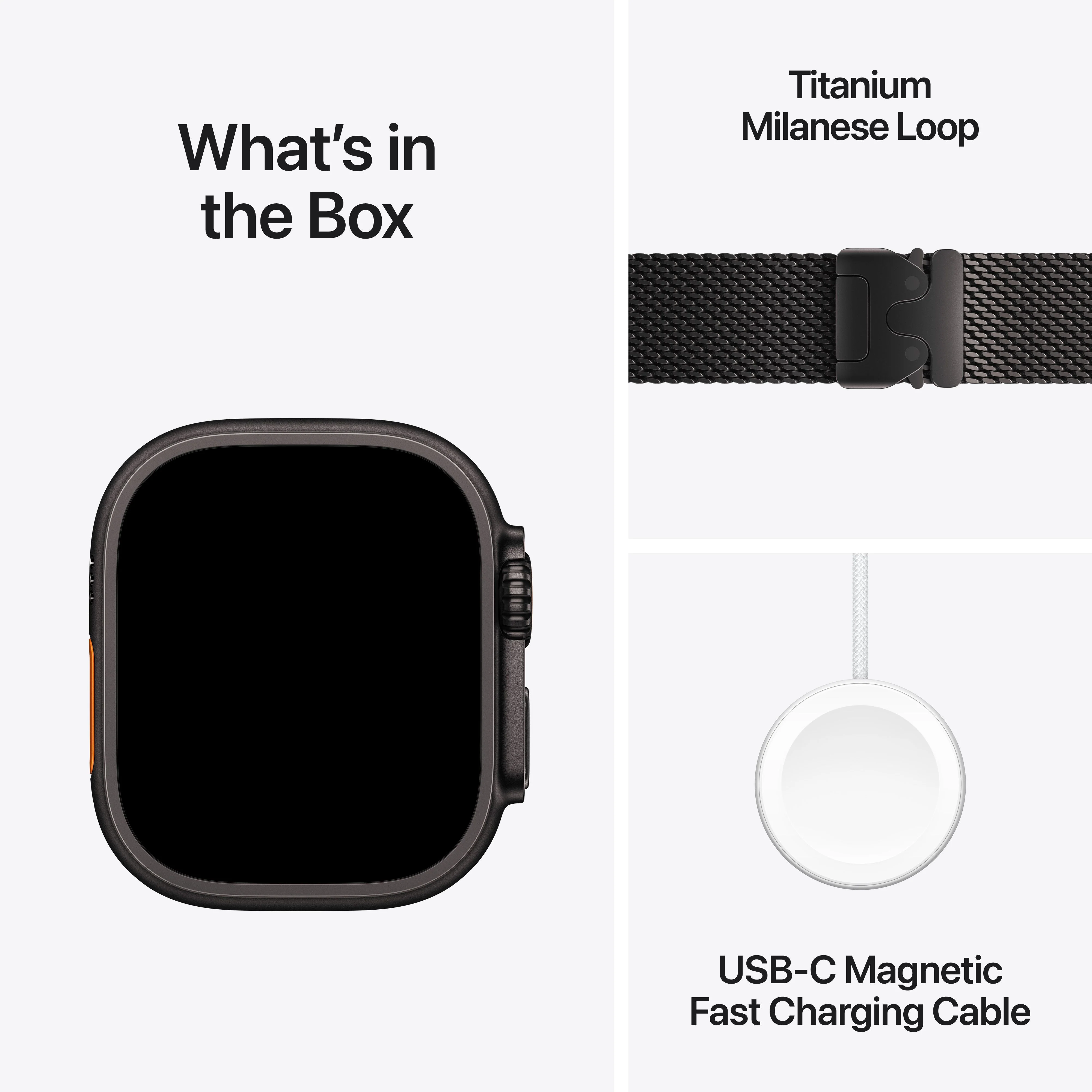 Apple Watch Ultra 3 GPS + Cellular 49mm Black Titanium Case with Black Titanium Milanese Loop - Large - Image 7