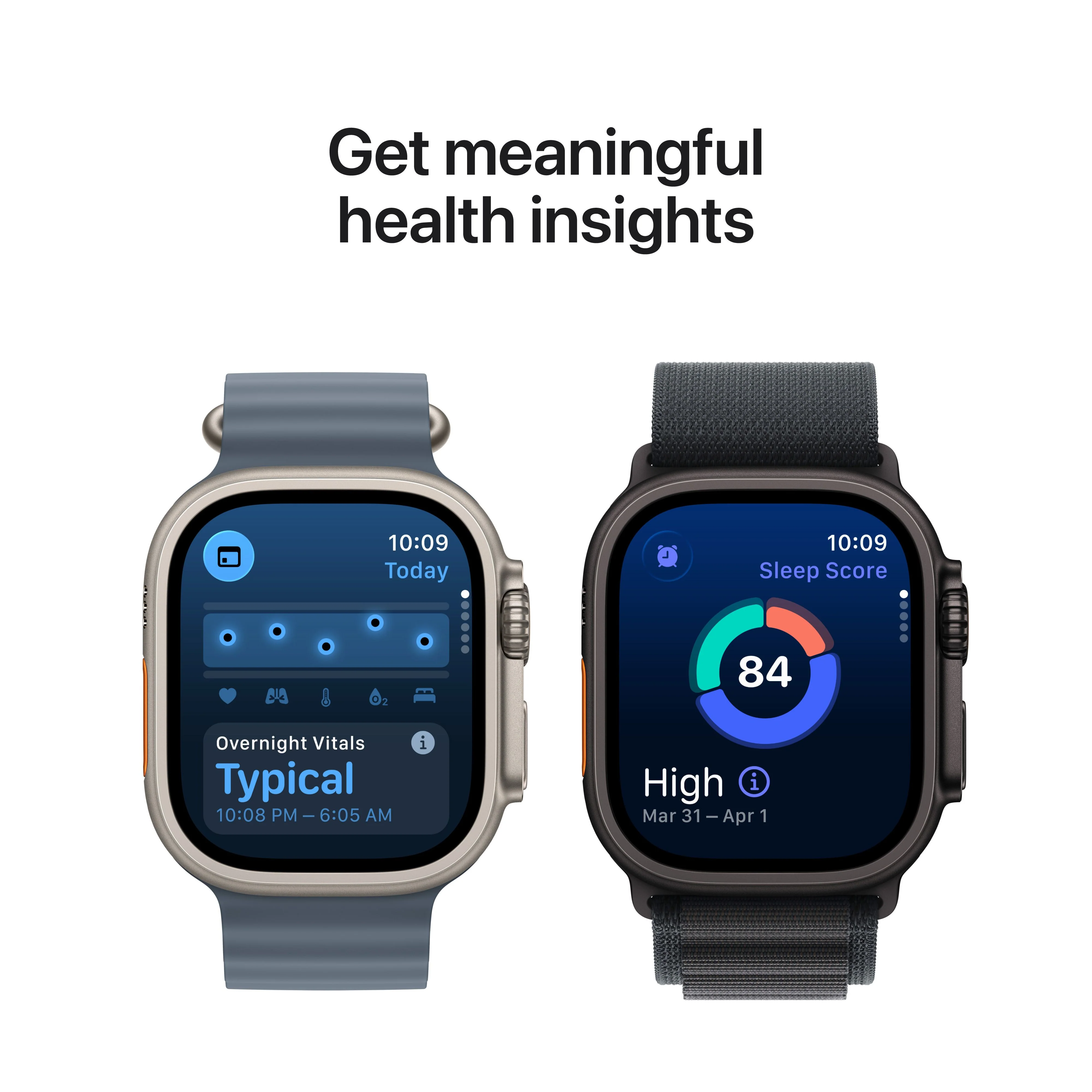 Apple Watch Ultra 3 GPS + Cellular 49mm Natural Titanium Case with Blue/Bright Blue Trail Loop - S/M - Image 6