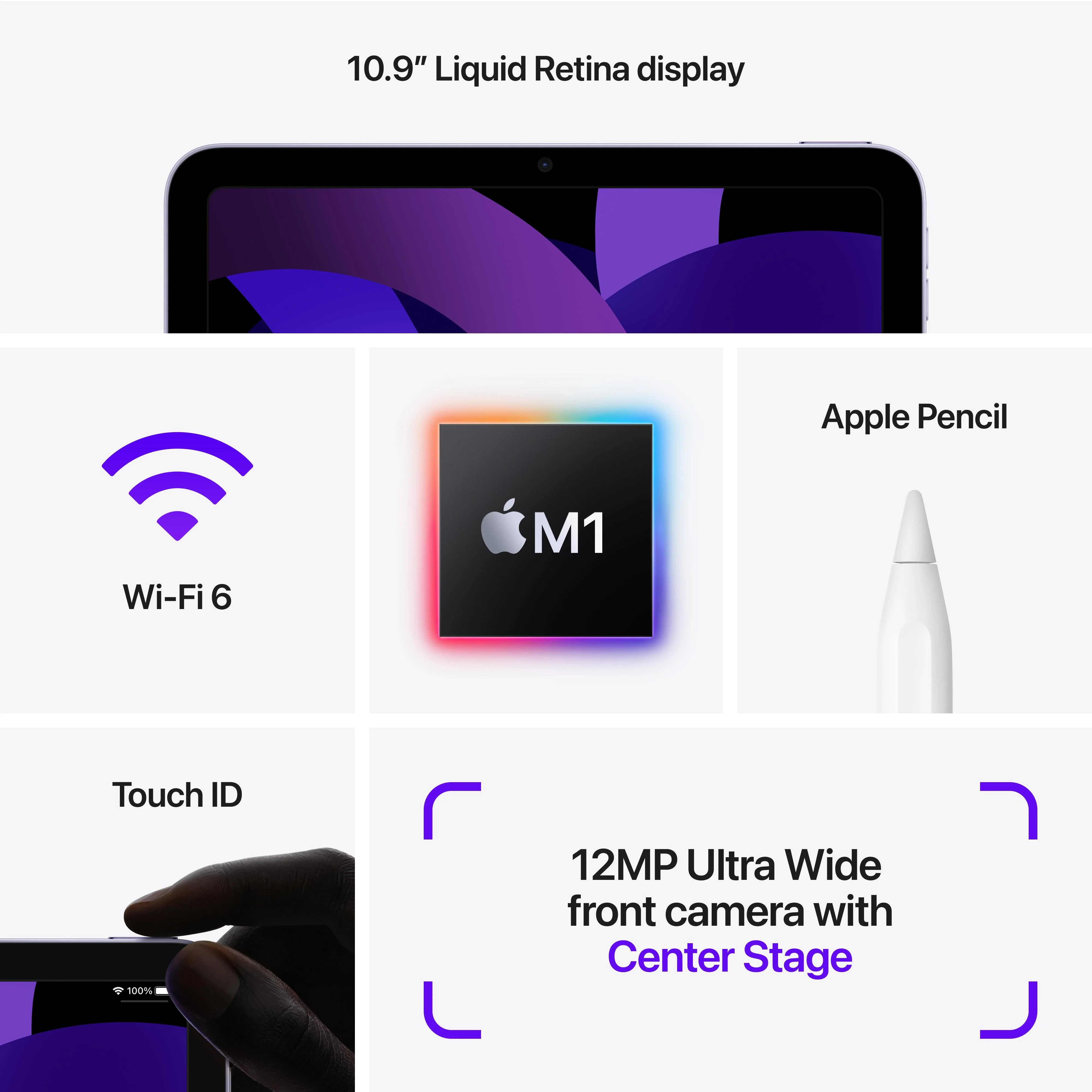 2022 iPad Air Wi-Fi + Cellular 64GB - Purple (5th generation) - Image 7